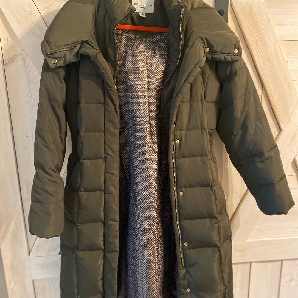 Green Cole Haan Down Jacket
